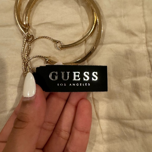 GUESS gold double cuff style bracelet - Picture 3 of 4